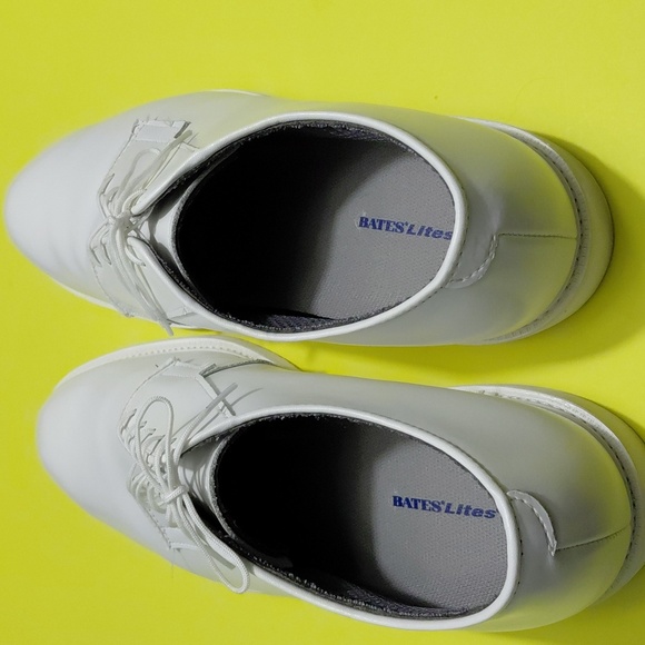 BATES LITES  Men's White Leather Upper Oxford Lace Up Shoes Size 13 - Picture 3 of 10